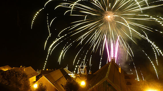 Ski Vaujany fireworks